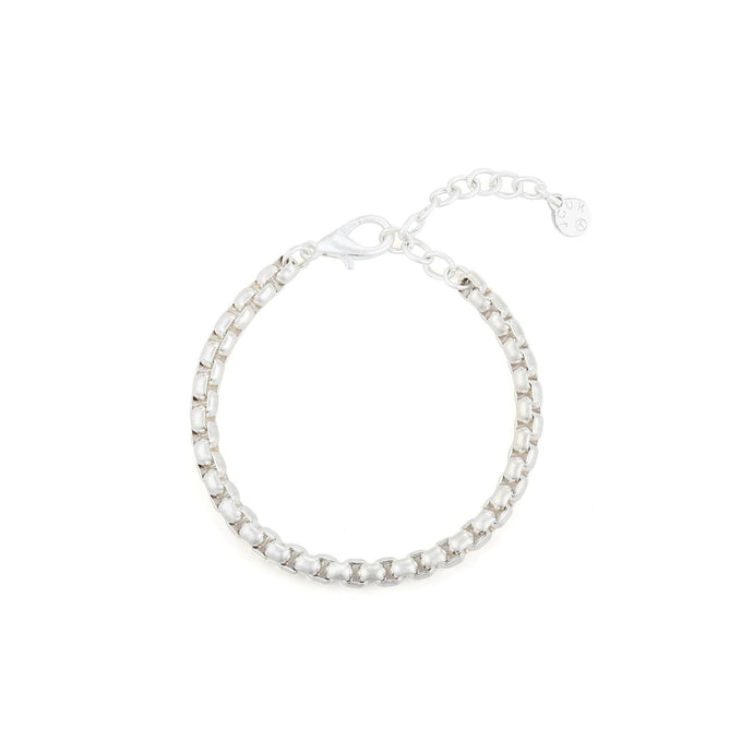 Splice Silver Smooth Box Link Bracelet from Frinkle